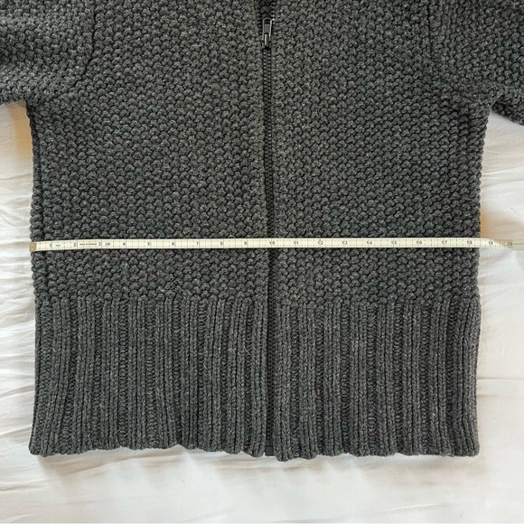 Vintage GAP Dark Grey Full Zip Turtleneck 100% Wool - Picture 6 of 8